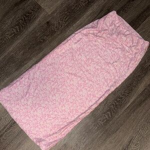 love, Fire Blush Floral Maxi Skirt